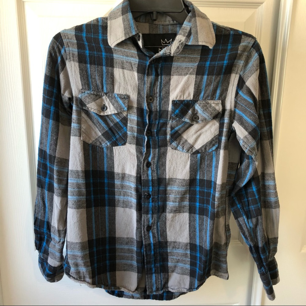 Blue Crown Blue Flannel Shirt